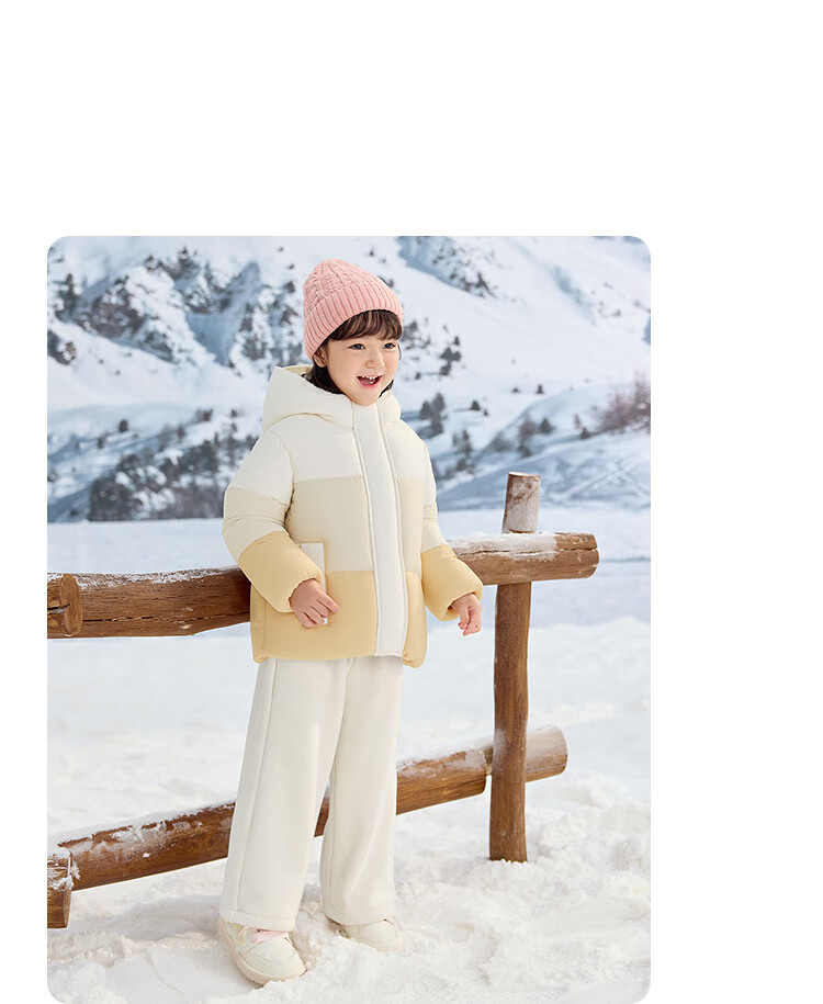 BALABALA Children's down Jacket, Warm Hooded Coat, Winter Wear, Trendy, 201424107010 11