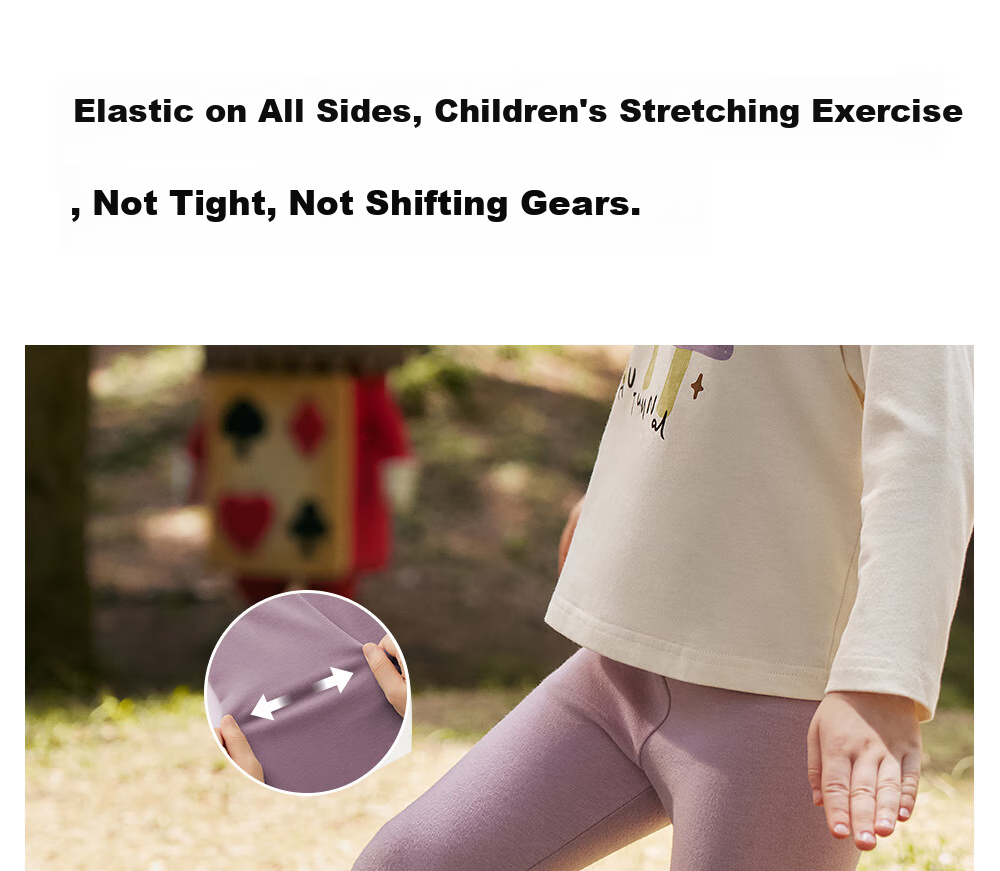 Beitaisi Girls' Pants, Spring And Autumn New Style Versatile Children's Breathable Trousers, Autumn Wear Baby High-Elastic Three-Quarter Length Leggings Socks 16