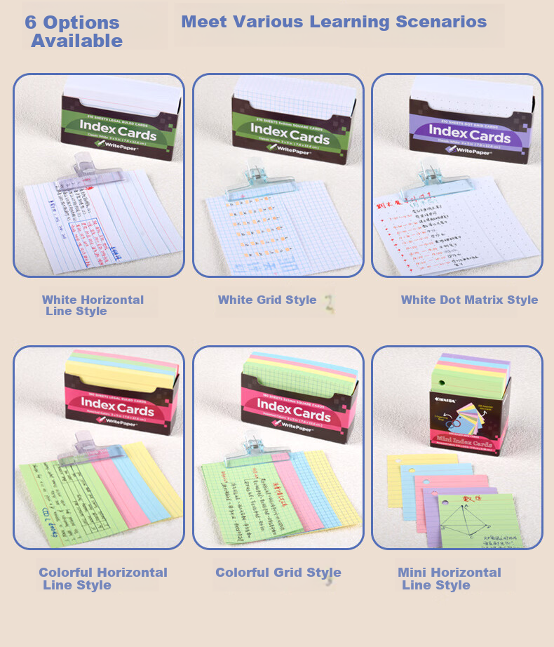 KAISA [Best-Selling Online] White Lined Index Cards, 210 Sheets Boxed, Sticky Notes, Message Cards, Bookmarks, Index Labels, Portable Vocabulary Learning Cards 4