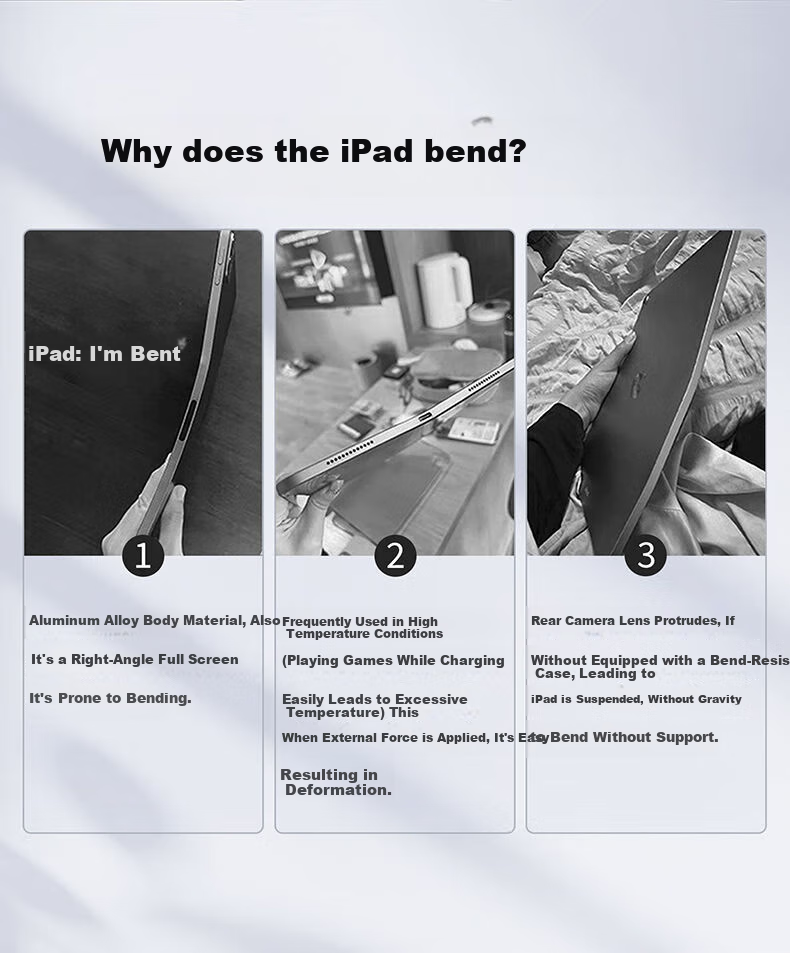 HBOALG Compatible with Huawei MatePad Pro Protective Case, 2024 Model, 12.2-Inch, 3+Y Fold Magnetic with Pencil Holder, Full Coverage, Anti-Bend, Shockproof Protective Case, White Ice Blue 4
