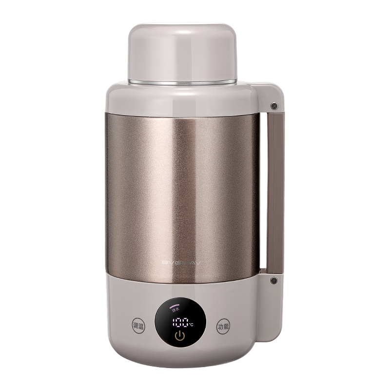 BVGMAV Electric Heated Water Cup Insulated Anti-Scald Travel Electric Kettle 316L Stainless Steel Odorless 1L Large Capacity Constant Temperature Kettle