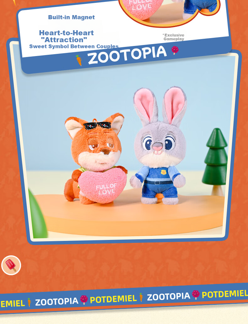 Disney, Zootopia Blind Box Sweet Strike Series Doll Plush Toy Pendant, Gift for Boys And Girls, New Year's And Horse Year Present 11