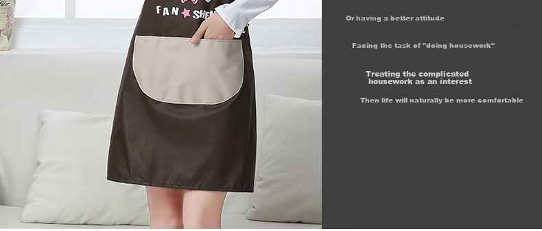 Jinghuisichuang Kitchen Apron [Stain-Resistant, Oil-Proof, Long Sleeve] Washable Durable Women's Smock Workwear JH0808 4