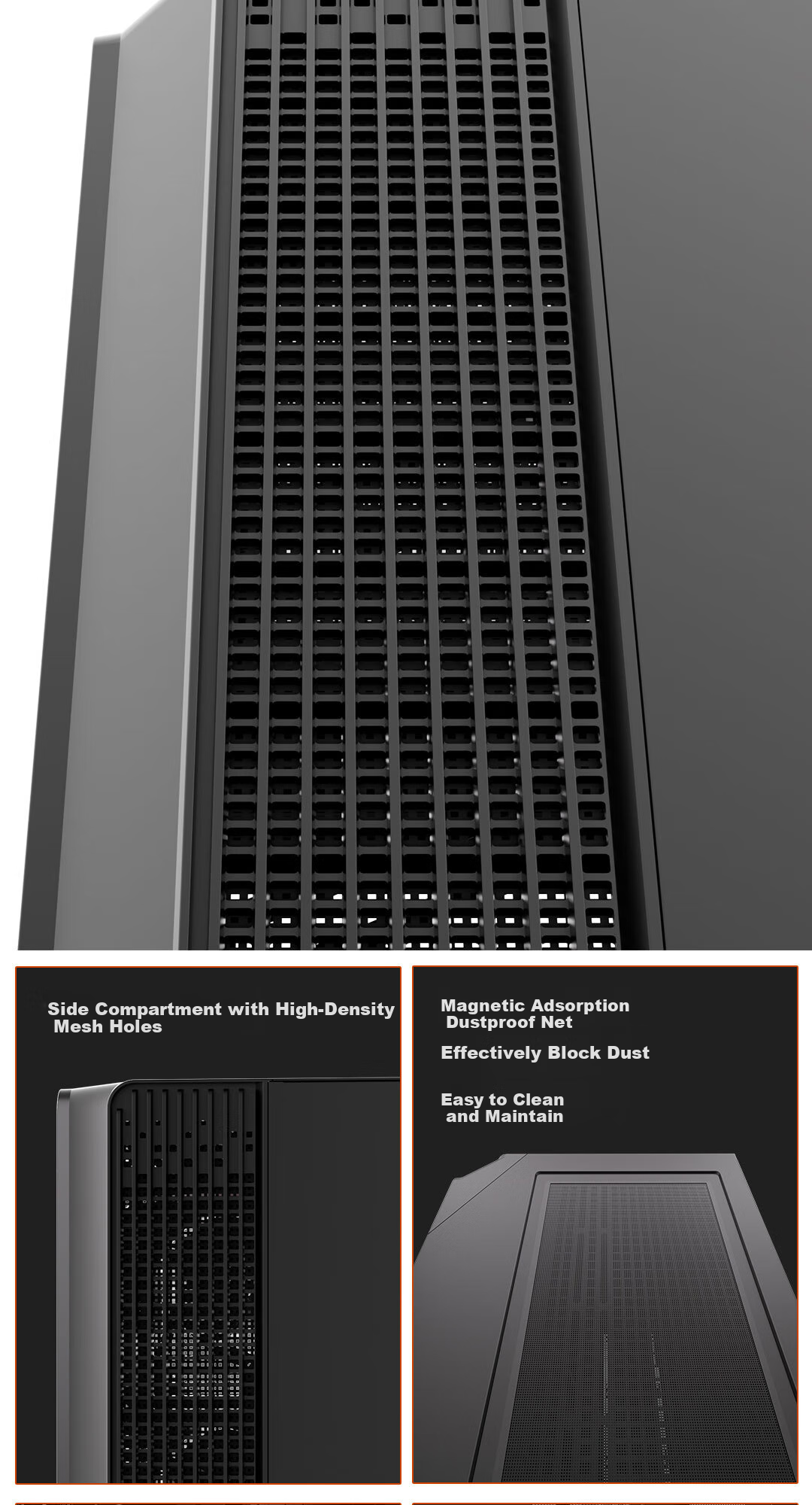 Aigo Starry Sky White Gaming Desktop Computer Case, ATX Motherboard, Supports 360mm Water Cooling, Left And Right Compartment Design, 5090 Graphics Card Compatible 6
