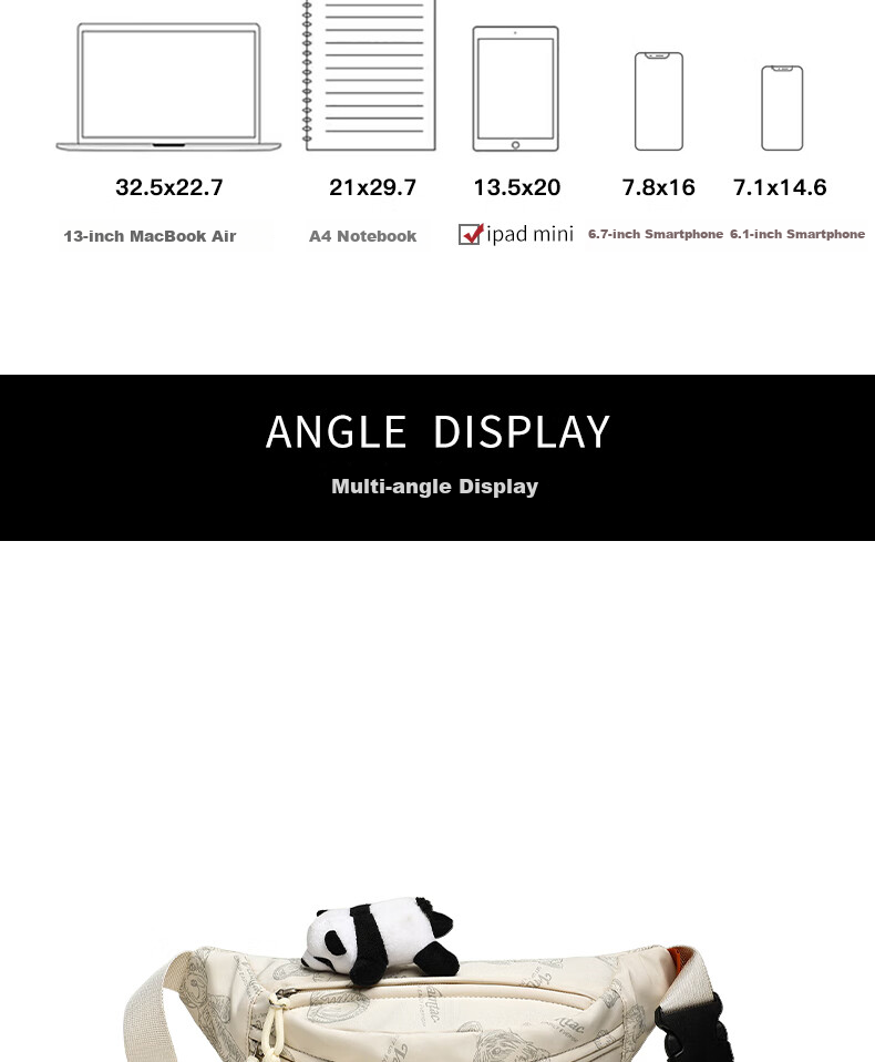 C.BANNER Crossbody Bag for Women, Chest Bag, Waist Bag, Niche High-End Printed Commuter Tote Bag, Practical Portable New Style Phone Pouch 8