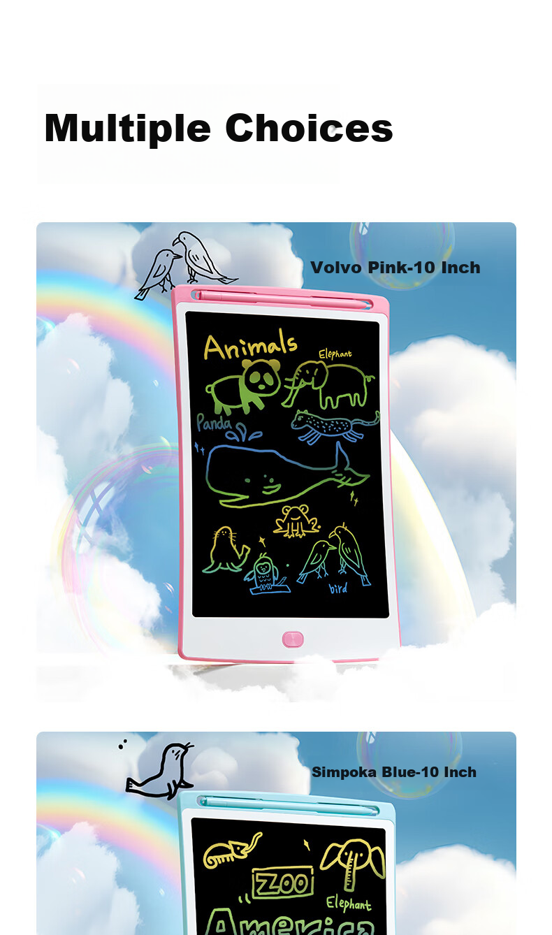 Beienshi Children's Drawing Board, Writing Pad for Kids, Home Use Colorful Drawing Tool, Writing Board, 16 Inches, Pink 12