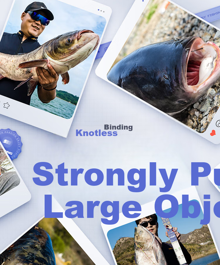 Handing Wuzhuzhen Double Hook Carp And Bighead Carp New Guandong Double Hook Finished Product Competitive Big Fish Fishing Hook, Size 5 Hook Barbedless Size 5 Line 60cm 2