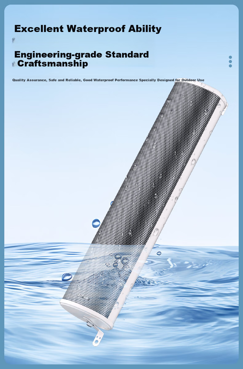 SAST H-801 Outdoor Waterproof Column Speaker, Exterior Fixed-Pressure Wall-Mounted Loudspeaker, School Shop Park Campus Background Music Horn Public Address System Player 60W 5