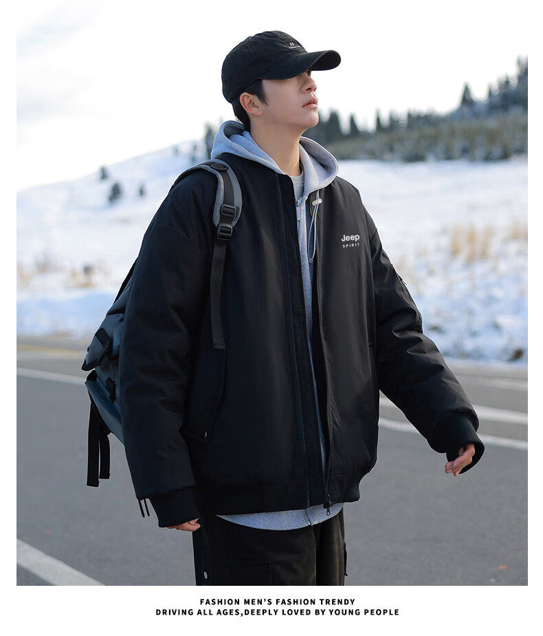 JEEP SPIRIT Men's Spring Autumn Jacket Outdoor Workwear Windproof Biker Coat M 19