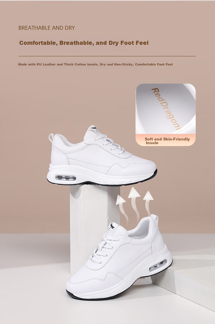 RED DRAGONFLY Women's New Sports Shoes, White Sneakers for Women, Lightweight Shock-Absorbing Running Shoes EXB350641 White Size 38 3