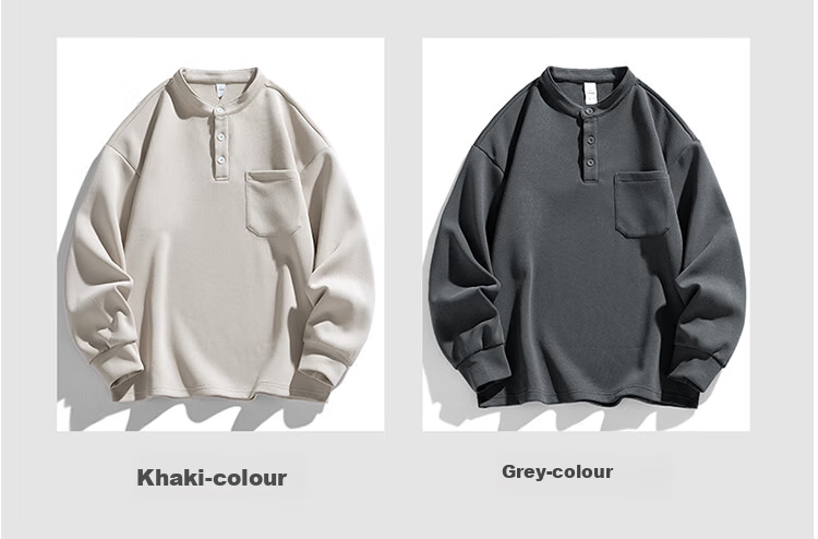 Dingfengbaoluo American Streetwear Men's Long Sleeve T-Shirt Spring Summer Crewneck Sweatshirt Loose Casual Base Shirt MT41 Black XL 4