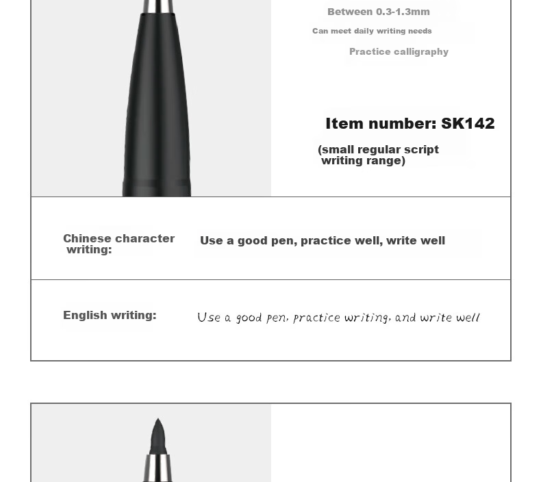 Deli Oriental Calligraphy Small Regular Script Elegant Brush Pen for Line Drawing Practice, Cangcang Color Soft Tip Calligraphy Brush for Students And Adults, Signature Practice And Invitation Writing Pen, 6 Pens/box DF8S 8