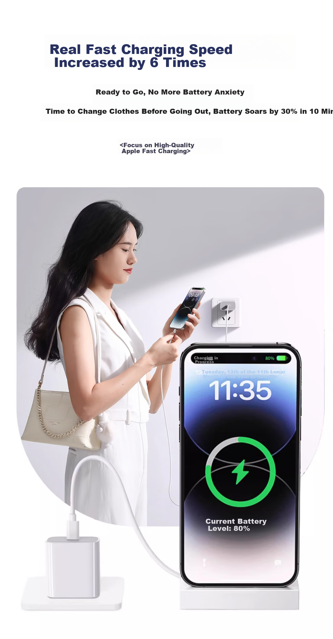 Baking Apple Charging Data Cable Compatible with Original iPhone 15/16/17 Pro/17 Pro Max Fast Charging 16 Pro Max/15 Pro Max/iPad Tablet 5