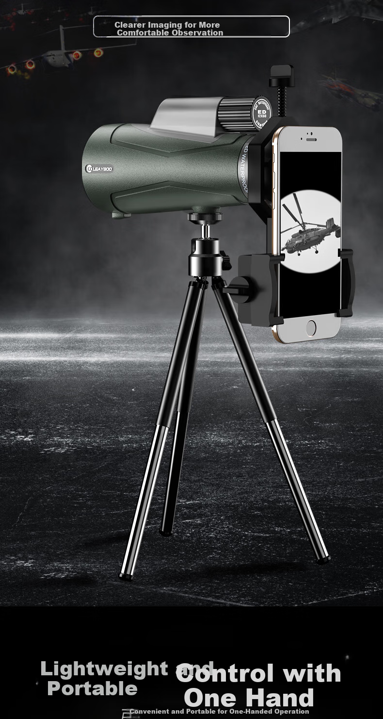 Leaysoo Eagle Eye 12X56ED Large Eyepiece Wide-Angle High-Definition High-Magnification Nitrogen-Filled Waterproof Monocular Telescope for Outdoor Concerts 10