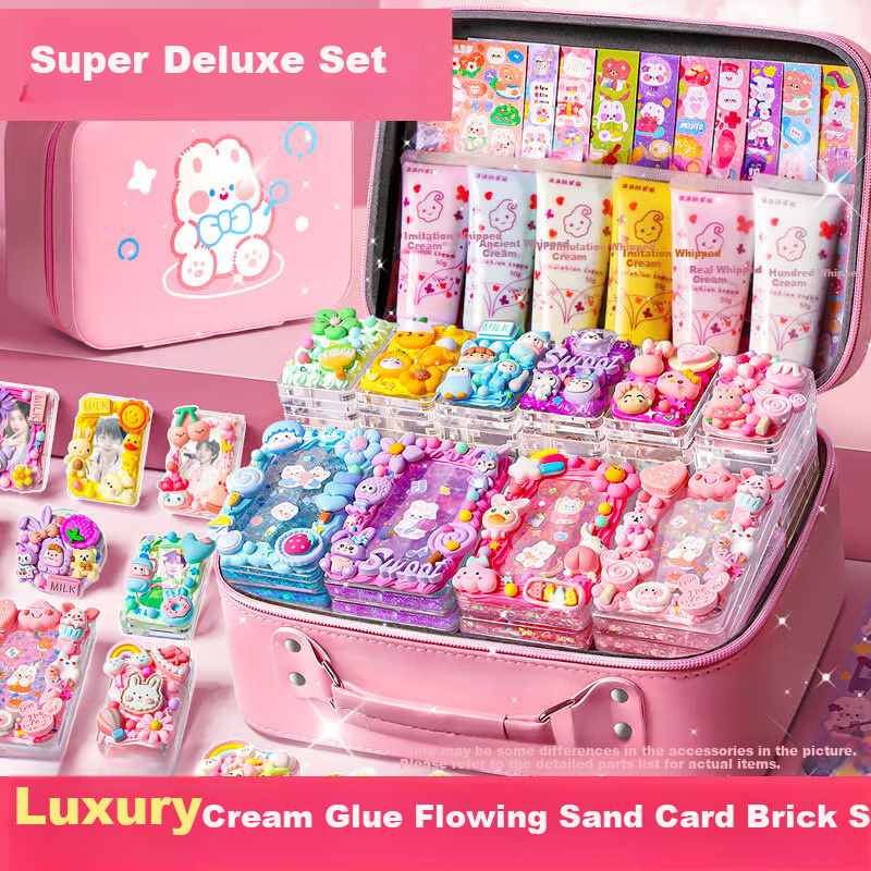 Danmiqi Cream Clay Guka Brick Deluxe Complete Set, Girls' Pretend Play DIY Toys, Birthday Gift