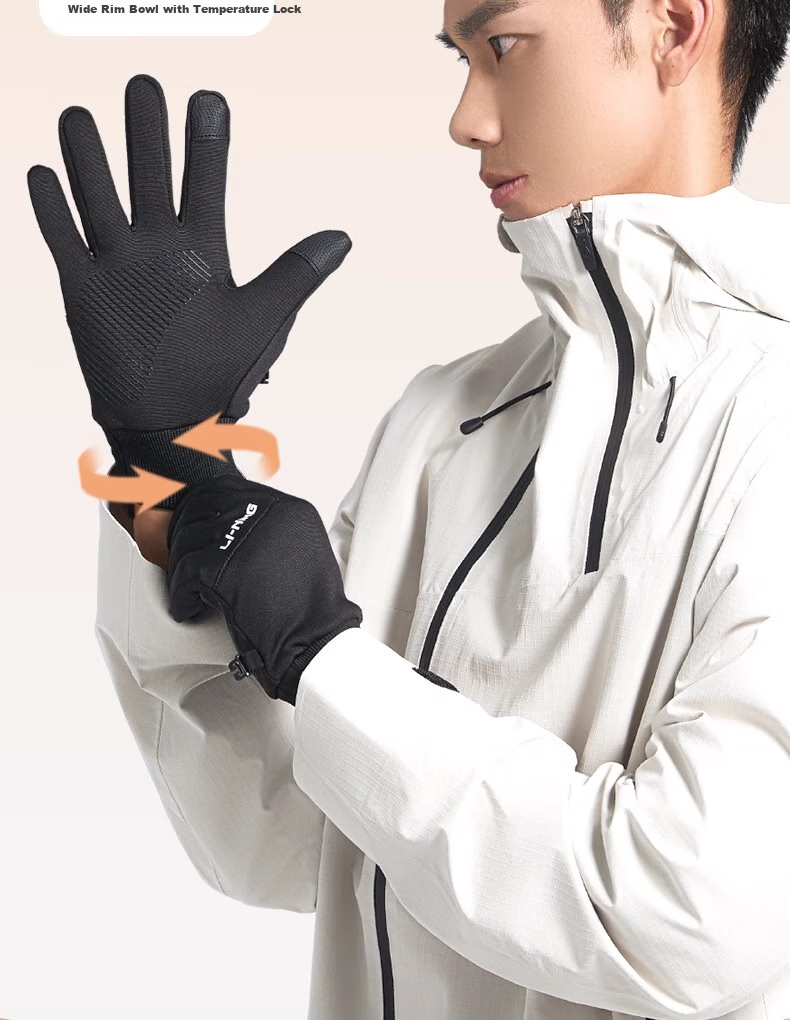 Li-Ning Cycling Gloves for Winter, Unisex Warm Fleece-Lined Gloves for Electric Motorcycles, Bicycles, Cold-Proof Touchscreen Sports Ski Gloves 11