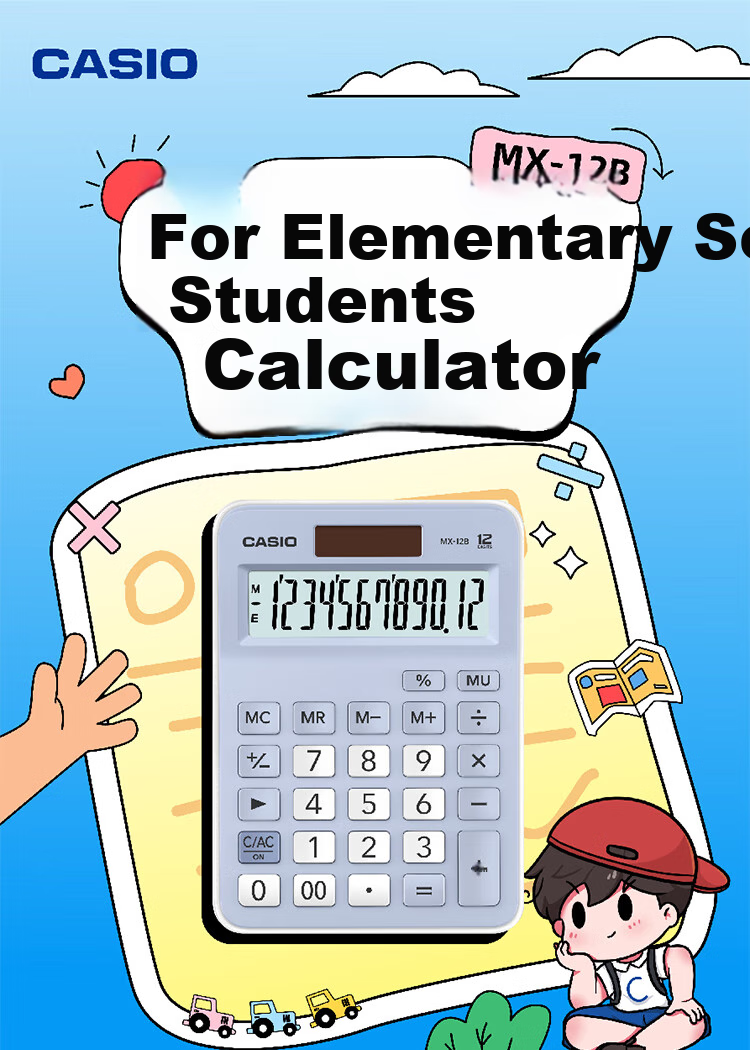 CASIO 60th Anniversary Limited Edition Desktop Office Calculator 12-Digit Display Solar Dual Power Portable Stylish Maple Leaf Red 2