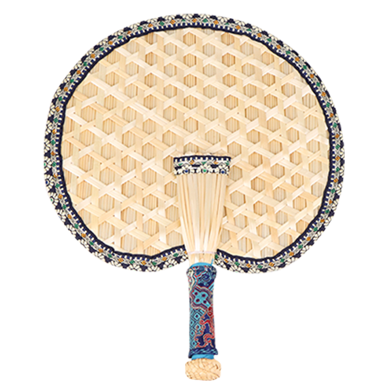 TaTanice, Woven Reed Fan, Handmade Traditional Large Reed Fan, Men's Banana Leaf Round Fan, Women's Grass Weave Fan, Chinese Style Fa