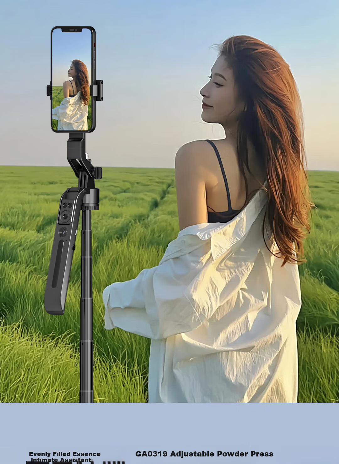 FUNSNAP FUNSNAP A8 Smartphone AI Gimbal Follow-Up Metal Tripod Bluetooth Remote Control Photography Handle Gadget Mobile Live Streaming Stand Anti-Shake Universal Dual Light Model 8