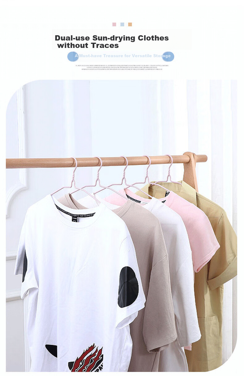 Jingjiayi Clothes Hangers, Non-Slip And Traceless, Thickened And Widened, Large Size for Home Use, Drying Racks, 10 Pieces 4