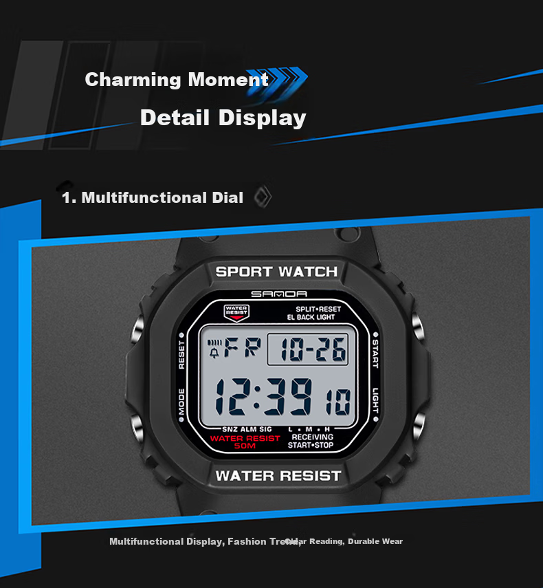 AELVO Electronic Watch, for Middle And High School Students, Teenagers, Boys' Birthday Gift, Sports Bracelet, for Ages 12-14 19