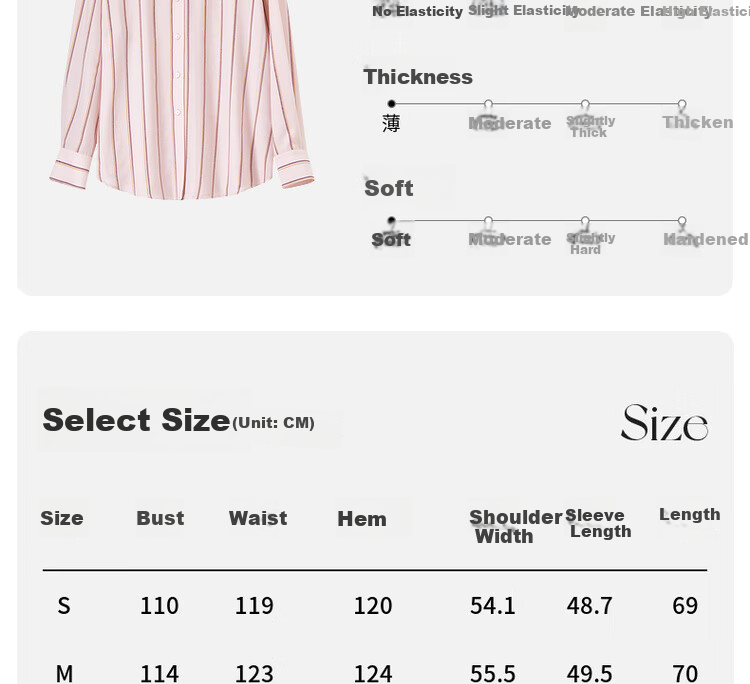 Sentubila Spring And Autumn Commuter Blouse for Women, Light Luxury High-End Slimming Shirt, Loose Long-Sleeve Thin Top, Blue Striped, L 10
