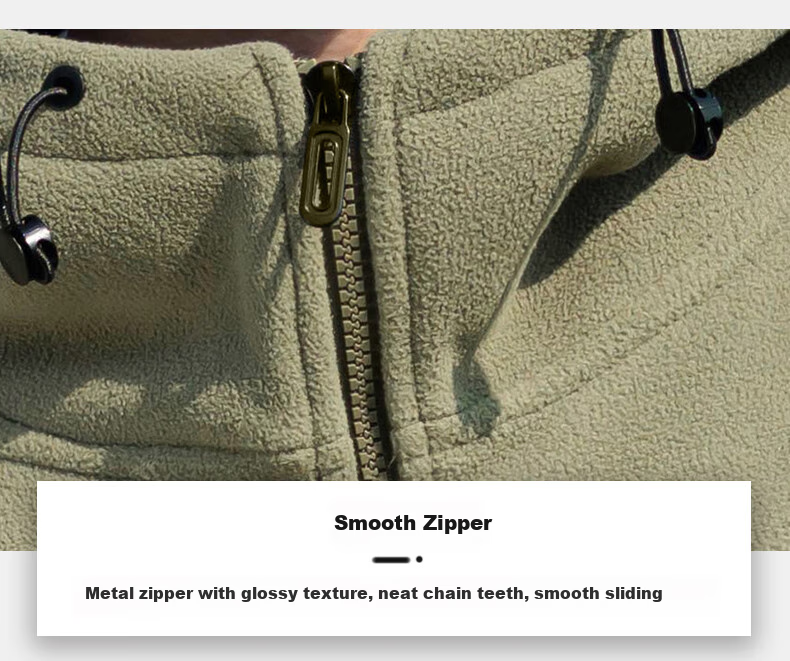EASTERN CAMEL Fleece Jacket for Men, Spring And Autumn Warm Thickened Cardigan Sweatshirt, Fleece Coat Cotton Padded Jacket Men's Outerwear 18