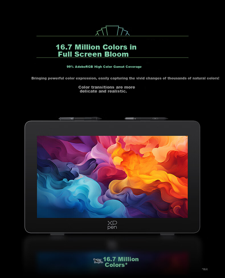 XP-Pen Artist Pro24 (High Refresh Rate), 165Hz Digital Screen, Drawing Tablet, Professional Computer Graphics Drawing Pad AP24, Connects to Laptop, Drawing Board, Writing Pad, Electronic Drawing Board 6