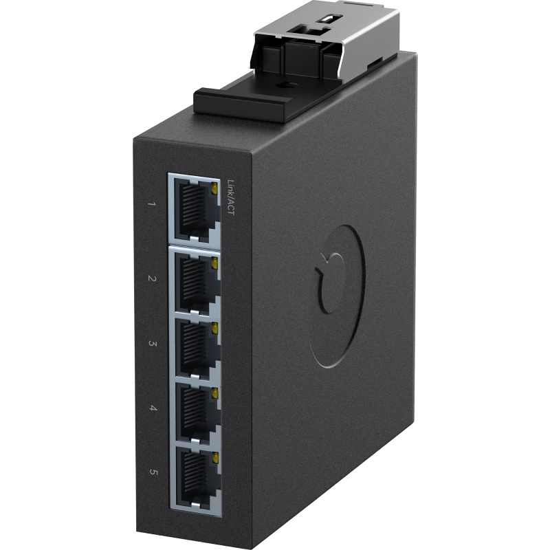 Beiruipugongying S100 Switch, Ethernet DIN Rail Router, Monitoring Network, 5 Ports, 100Mbps Router, Plug-And IP30 Protection, Metal Shell, Industrial-Grade Switch