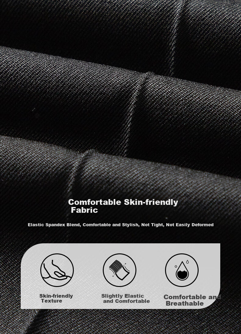 FIRS Anti-Wrinkle Men's Spring Autumn Loose Workwear Business Casual Slim Straight Formal Trousers 3