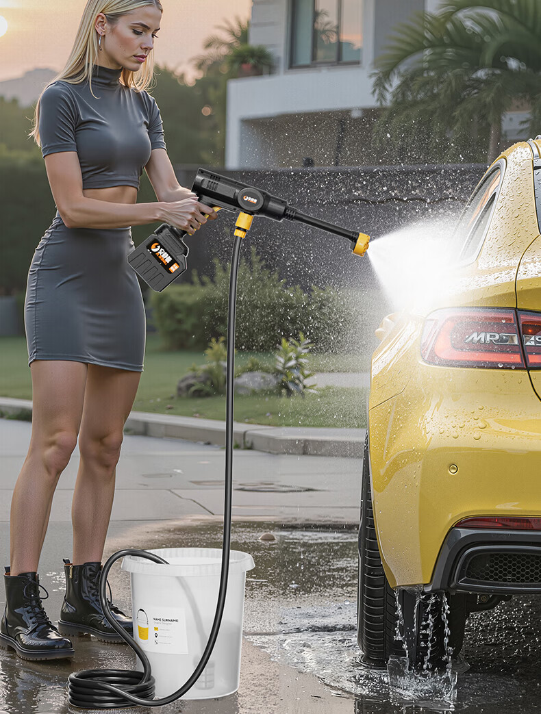 Quiet Bear Wireless High-Pressure Car Wash Gun Lithium Battery Rechargeable Electric Car Cleaning Water Gun 3