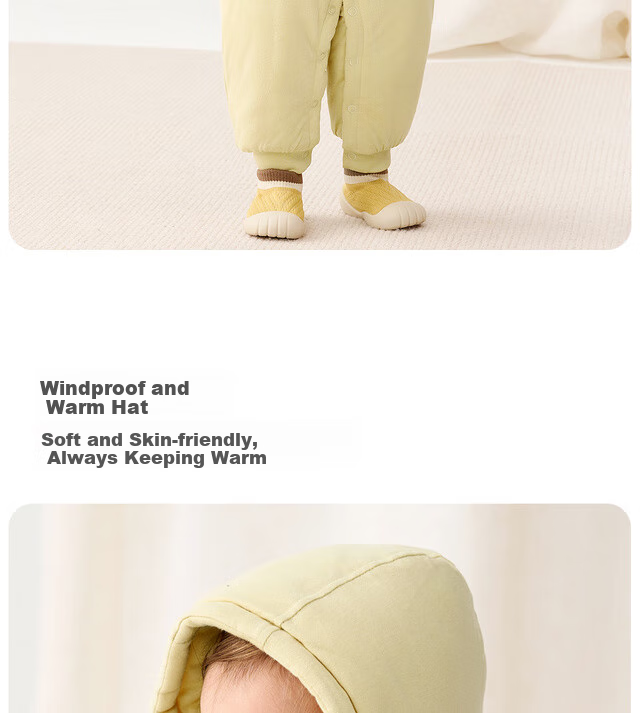 TONGTAI Baby Winter Cotton Padded Hooded Romper Pink 90cm 9