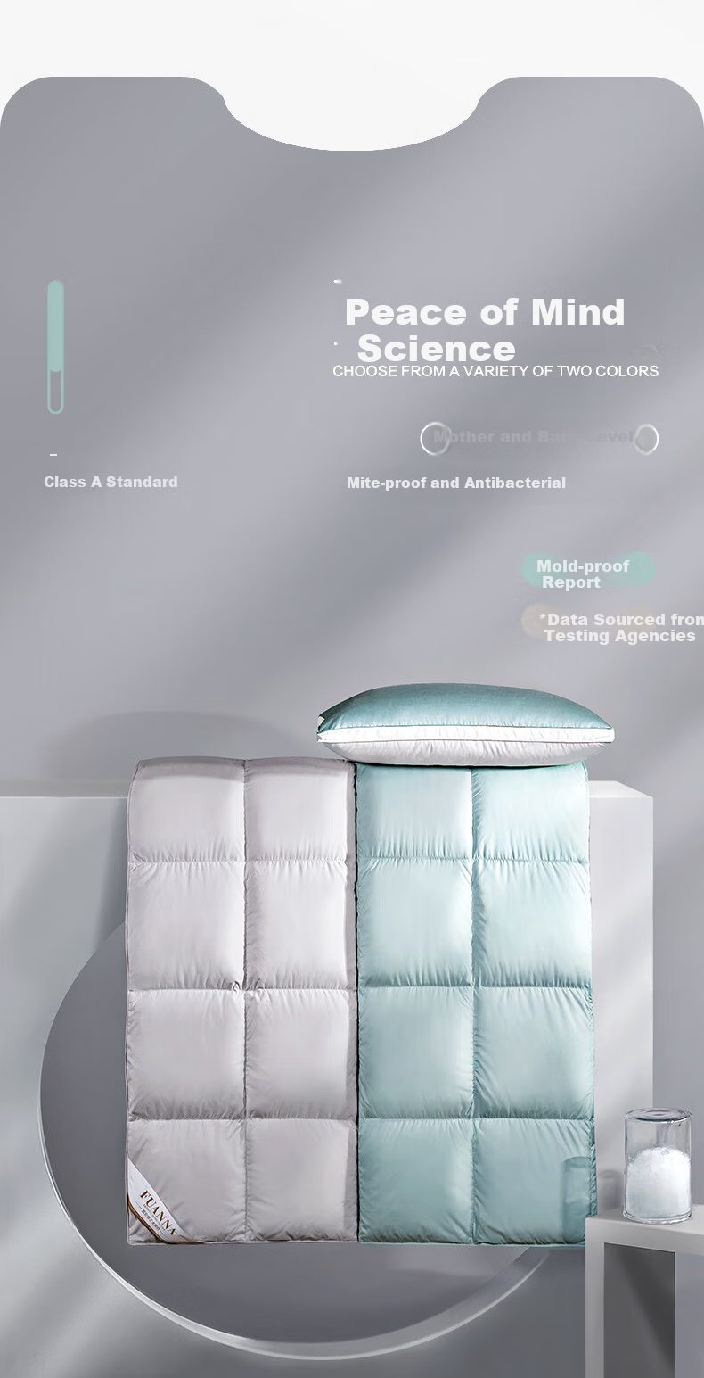 Fuanna 50% White Goose Down Quilt Spring and Autumn Double Comforter 600g Filling 203×229cm 2