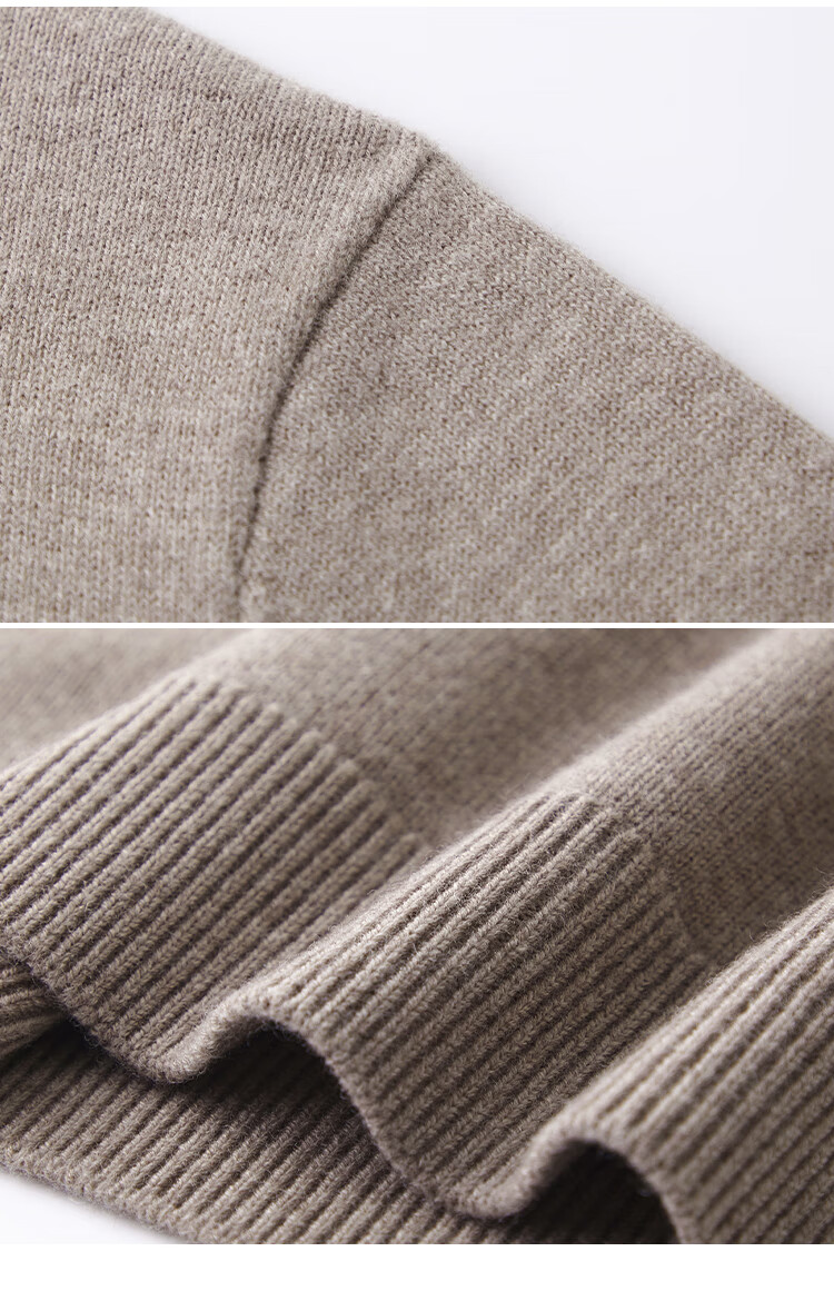 FIRS Anti-Pilling Heavyweight 510G 100% Pure Wool Men's Skin-Friendly Warm Knit Sweater Base Layer 2