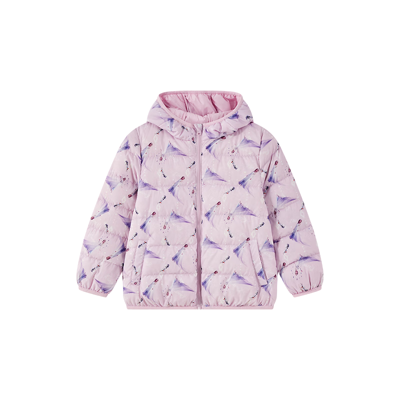 Disney Children's Lightweight Down Jacket Girls Cotton Coat 2026 Autumn Winter New Baby Short Down Jacket