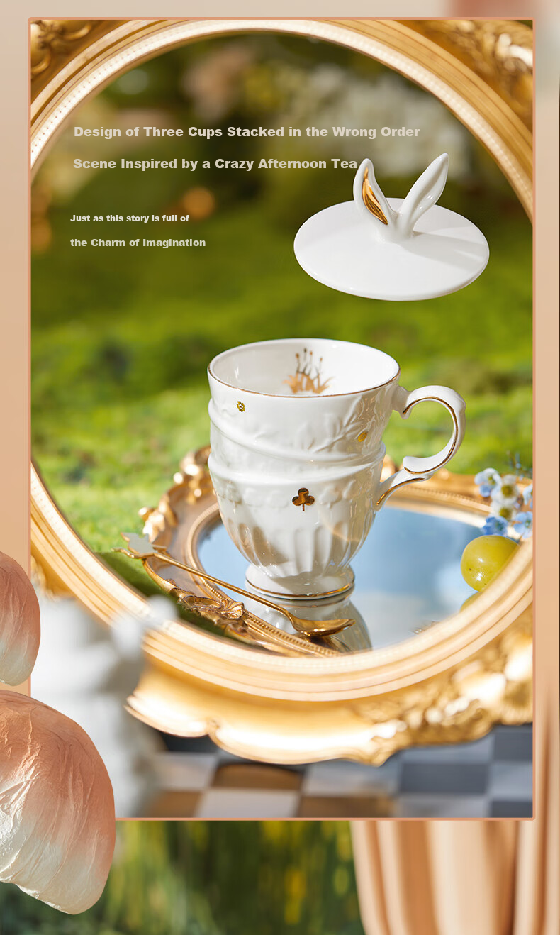 JOYYE Ceramic Mug, Birthday Gift, Alice IP Collaboration Edition, High-Quality Holiday Practical Souvenir Cup 5