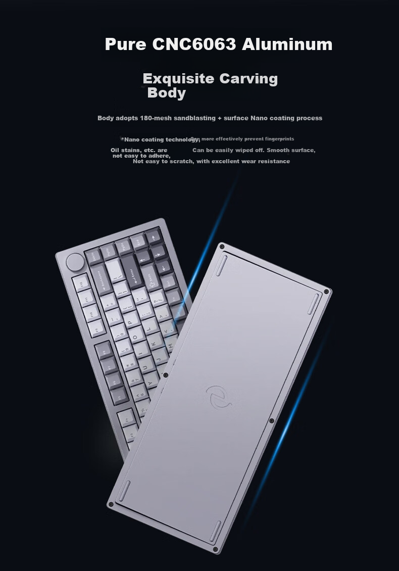 PHILIPS F610 Mechanical Keyboard, Wireless Tri-Mode Customizable Keyboard, Gasket Structure, Full Hot-Swappable Keys, Gaming E-Sports, Aluminum Keycap Keyboard, New Year's Gift for Boyfriend 4