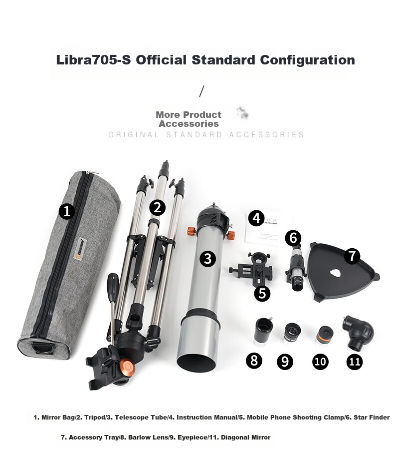 Xingtelang Haoyue 70 Refracting High Magnification Telescope for Stargazing, Landscape Viewing, Student Beginners, Professional Astronomical Observation, Science Education Gift 18