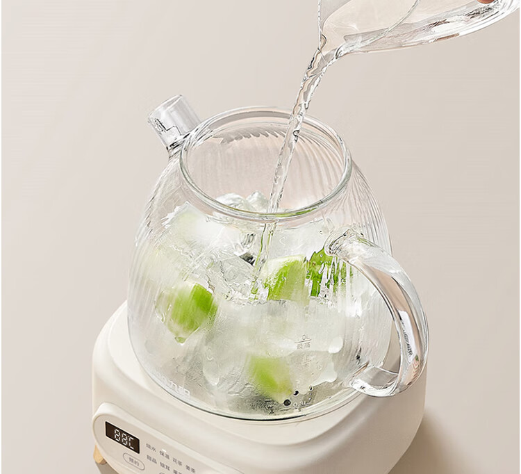 Joyoung 1L Household Electric Kettle Multifunctional Tea Maker Pure Glass Health Pot Constant Temperature Electric Water Boiler 24H Reservation K10D-WY107 10