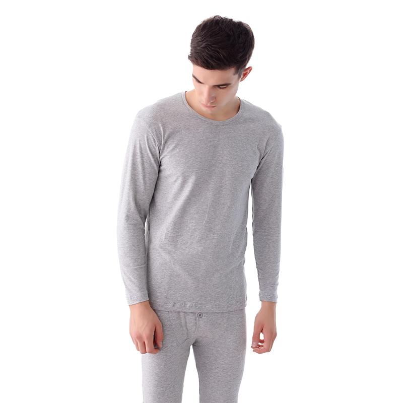 Fenteng Men's Autumn Winter New Thermal Underwear Pure Cotton Long Johns Large Size Thin Base Layer Cotton Sweater Set