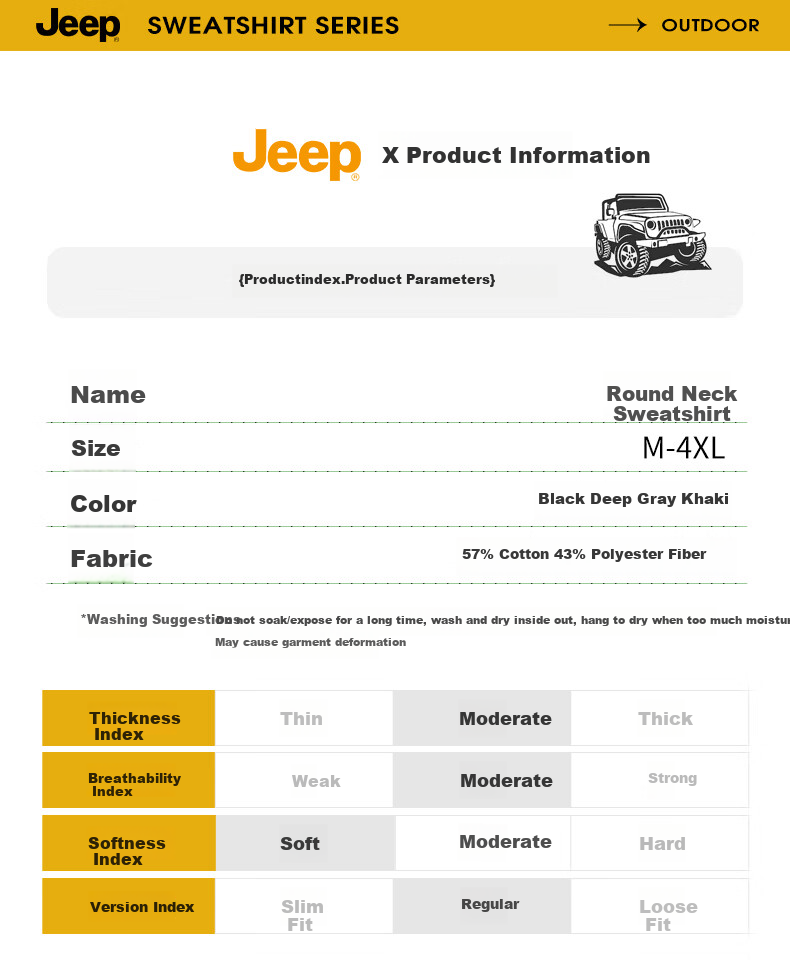 JEEP Men's Sweatshirt, Loose-Fitting Long-Sleeve T-Shirt for Autumn, Versatile Round Neck Undershirt, Casual Menswear, Black, Size L 5