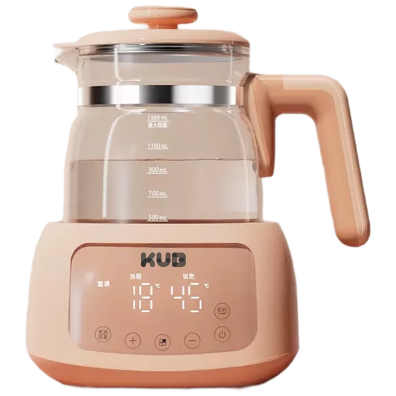 KUB Constant Temperature Hot Water Kettle Milk Maker Smart Milk Warmer Health Pot Weier Pink 1.3L
