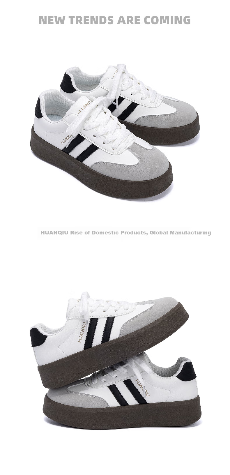 HUANQIU Women's Shoes, Trendy Versatile Sneakers for Women, 2026 New Summer Style, Women's Sports Casual Shoes, Thick-Soled Training Shoes for Wome 8