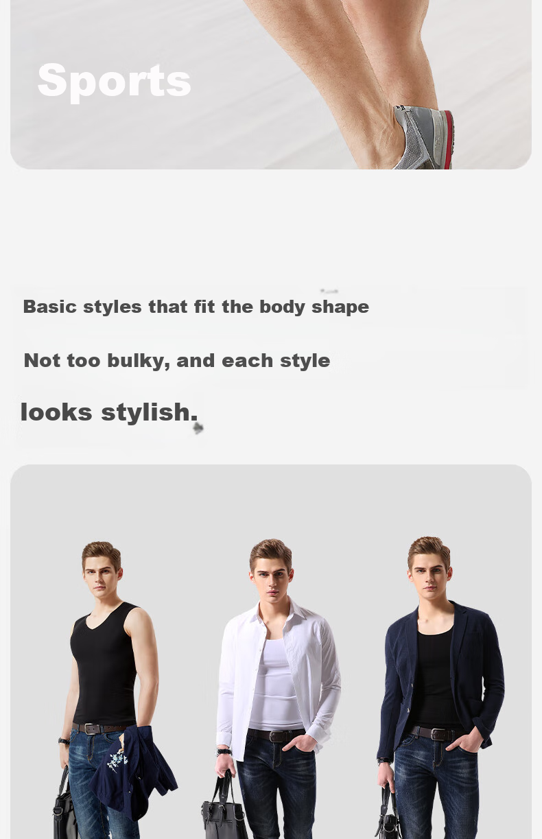 Jianyun Seamless Modal Tank Top for Men, Close-Fitting Athletic Undershirt, Thin Fitness Vest, Summer Undershirt Base Layer 8