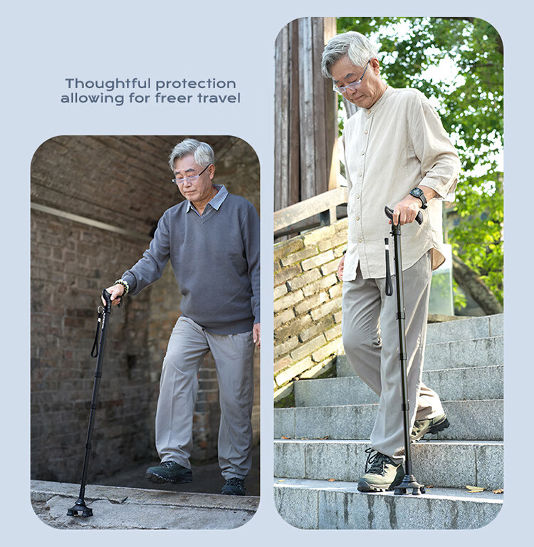 SupFire Walking Stick, Ultra-Lightweight Adjustable Telescopic Cane for Elderly, Medical Single-Foot Non-Slip Crutch for Seniors 22