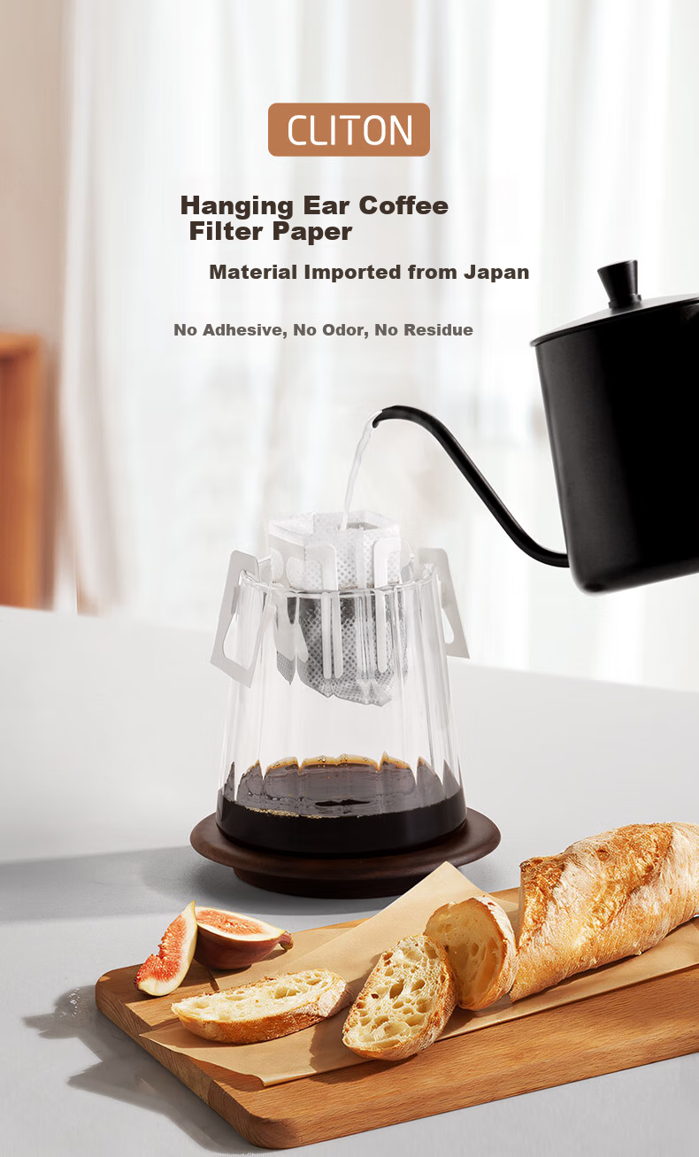 CLITON Coffee Filter Papers, Portable Drip Coffee Maker Filter Papers, Cake Bowl-Shaped Filter Cups, 50 Sheets 1