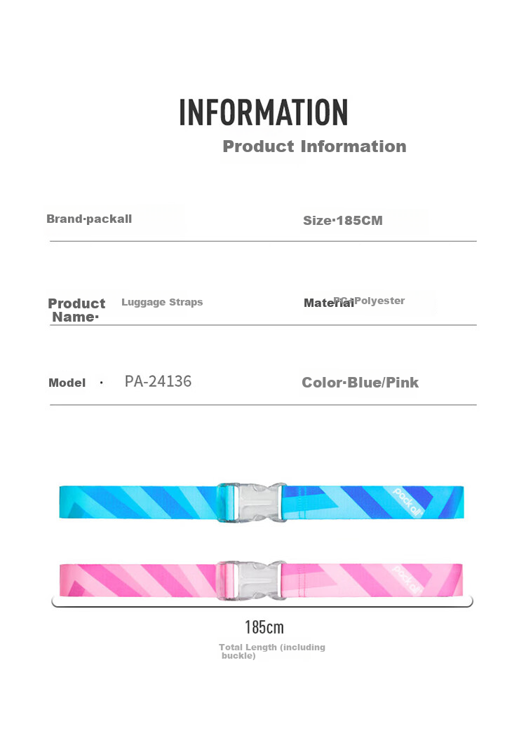Pack All Luggage Straps for International Shipping, Suitcase Binding Fasteners, Anti-Explosion Safety Packing Straps, Blue 4