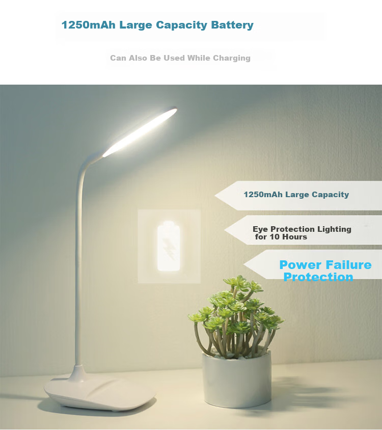 Datouren Rechargeable Desk Lamp Eye Protection Lamp for Students' Study And Reading LED Small Table Lamp Bedroom Bedside Lamp Children's Eye Protection Lamp 4