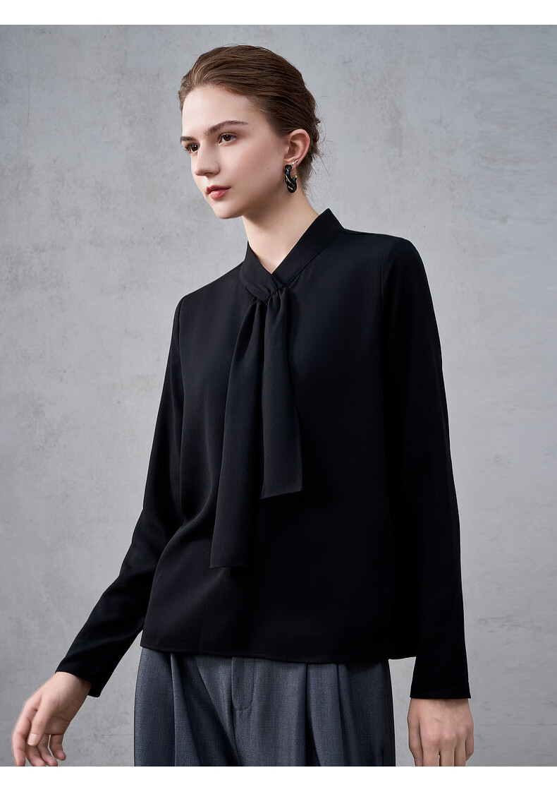 G2000 Textured Ribbon Design Women's 2025 Autumn Winter Comfortable Long Sleeve Casual Shirt Mall Same Style 13