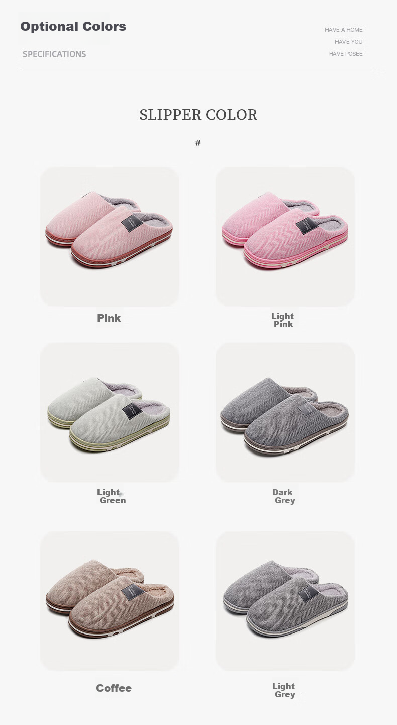 GUOLUOFEI Spring Men's Indoor Home Slippers for Women And All Seasons, Extra Large Size, Pink, Size 36-37 3